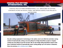 Tablet Screenshot of coastalpilecutters.com